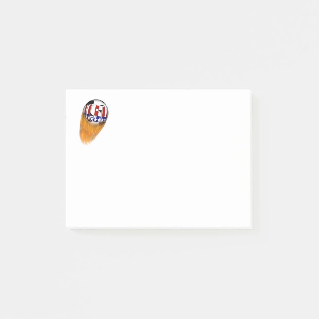 Notas Post-it® Bolsa de fútbol de Estados Unidos (Anverso)