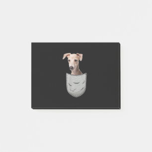 Notas Post-it® Bolsillo italiano de marionetas blancas para perro
