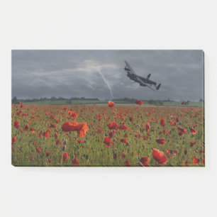 Notas Post-it® Bombardero De Lancaster Por Un Campo De Adormidera