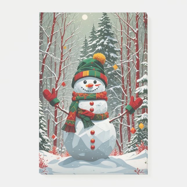 Notas Post-it® Bonhomme de neige (Anverso)