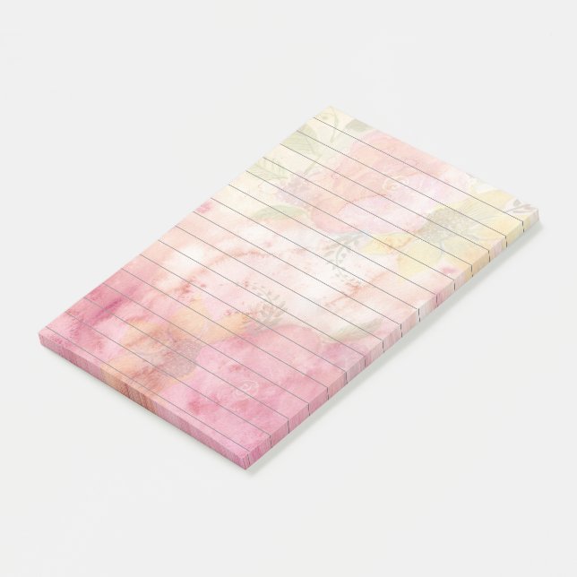 Notas Post-it® Bonito acuarela Plano de impresión floral (En perspectiva)