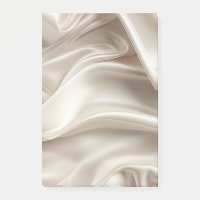 Notas Post-it® Bonito Champagne Gold Romantic Faux Satin Boda (Anverso)