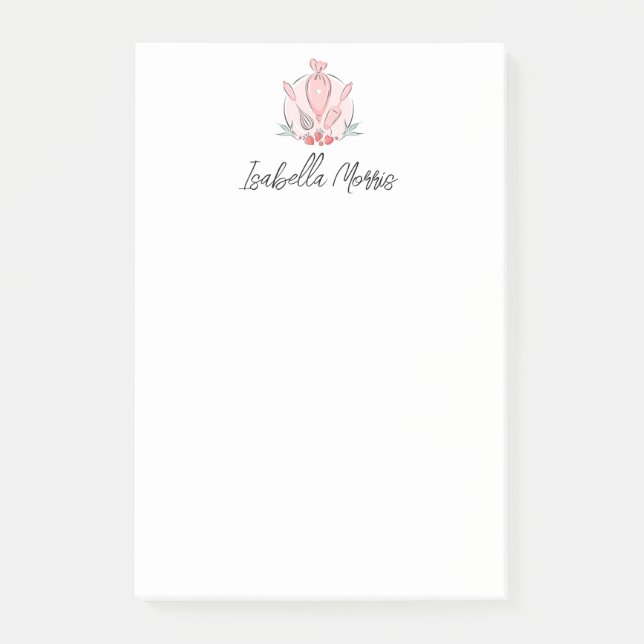 Notas Post-it® Bonito de bolsita personalizada (Anverso)