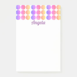 Notas Post-it® bonito de puntos pastel personalizado personalizad