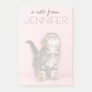 Notas Post-it® Bonito en Kitten Rosa