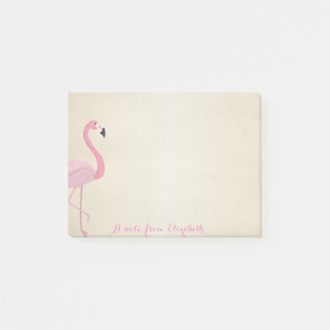 Notas Post-it® Bonito Estilo, Flamingo Rosa (Anverso)