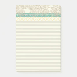 Notas Post-it® Bonito femenina muy pastel encaje y rayas Retro