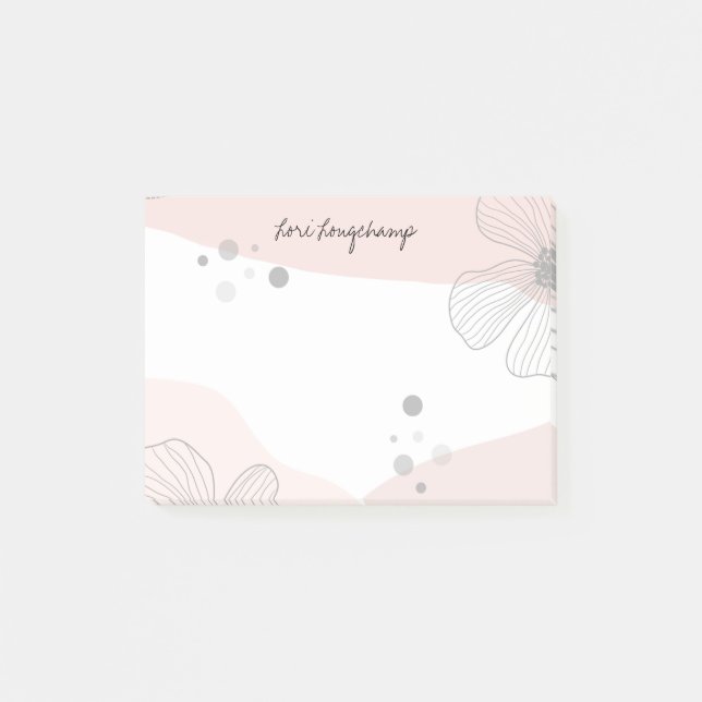 Notas Post-it® Bonito floral personalizada para plantas botánicas (Anverso)
