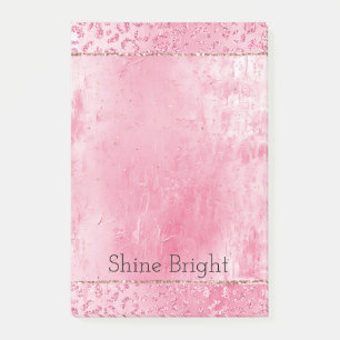 Notas Post-it® Bonito Girly Sugar Purpurina Rosado Leopardo
