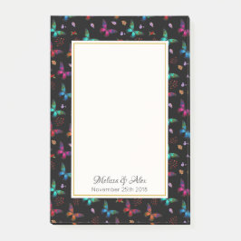 Notas Post-it® Bonito Jewel Tone Butterflies sobre Personalizado 