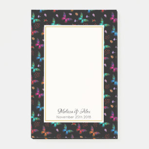 Notas Post-it® Bonito Jewel Tone Butterflies sobre Personalizado 