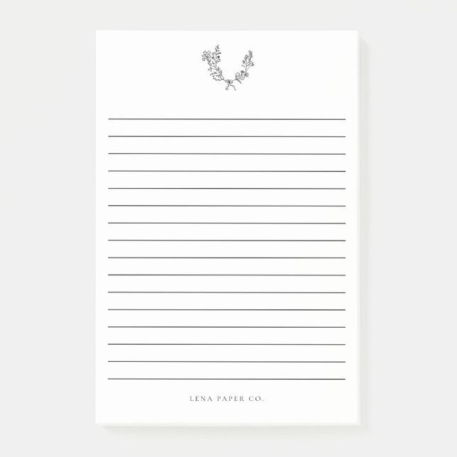 Notas Post-it® Bonito Moderna Elegante Mano Dibujada Bouquet Llen (Anverso)