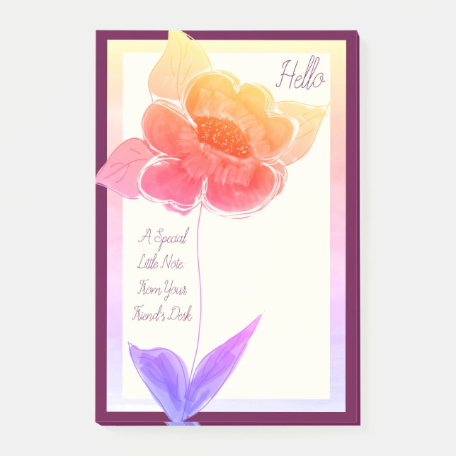 Notas Post-it® Bonito Pastel Flowed (Anverso)