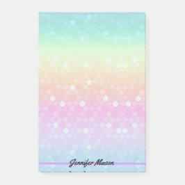 Notas Post-it® Bonito Pastel Sirena Nombre Personalizado Grande