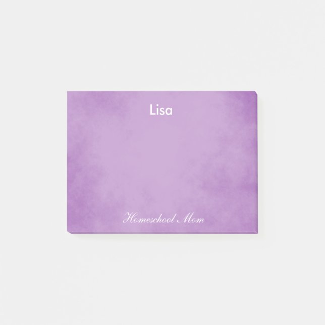 Notas Post-it® Bonito Purple Homeschoa Mom (Anverso)