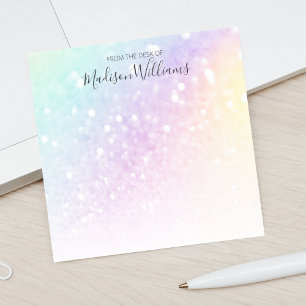 Notas Post-it® Bonito Purpurina holográfico Girly Glamorous