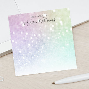 Notas Post-it® Bonito Purpurina holográfico Girly Glamorous
