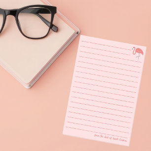 Notas Post-it® Bonito Rosa Flamingo Lin Personalizado
