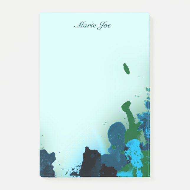 Notas Post-it® Bonito Watercolor Confetti Splatter Board (Anverso)
