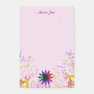 Notas Post-it® Bonito Watercolor Lotus Flower Boarder