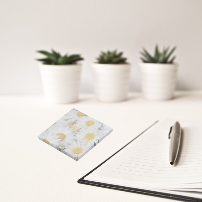 Notas Post-it® Bonito White Daisies Floral (In Situ)