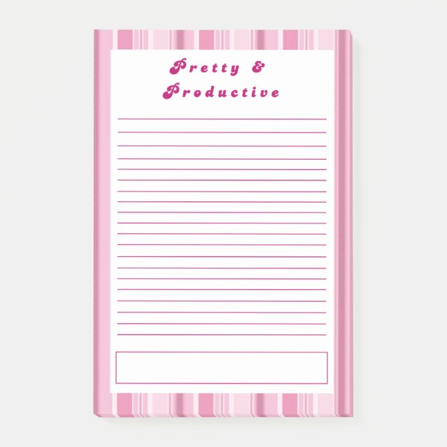 Notas Post-it® Bonito y Productivo (Anverso)