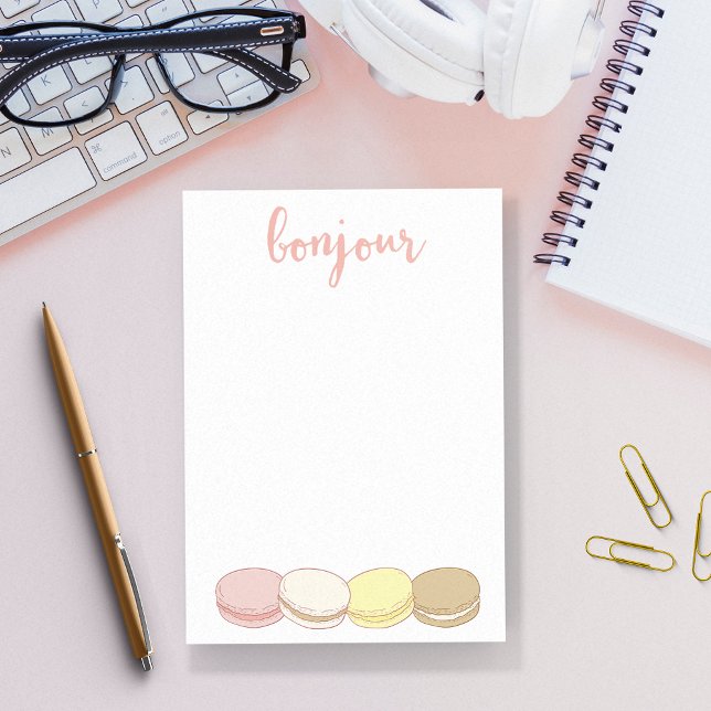 Notas Post-it® Bonjour Macarons Pastel francés (Subido por el creador)