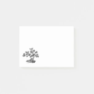 Notas Post-it® Bonsai - Estilo chino - blanco y negro