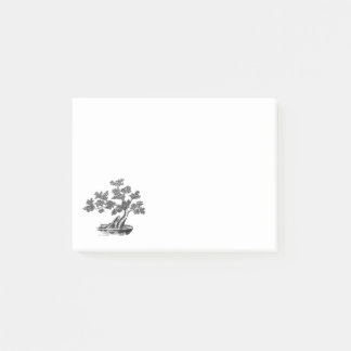 Notas Post-it® Bonsai - Estilo chino - blanco y negro
