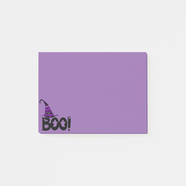 Notas Post-it® ¡Boo! con Gorra (Anverso)