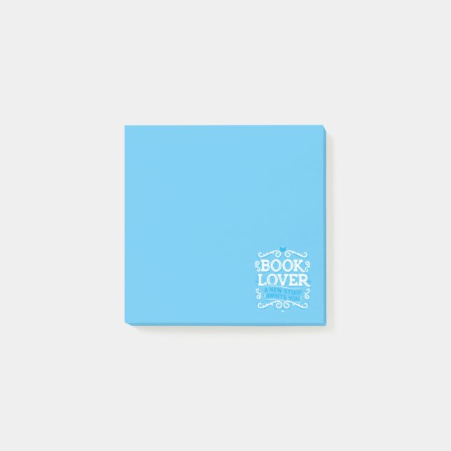 Notas Post-it® Book Lover Post It Notes / Blue (Anverso)