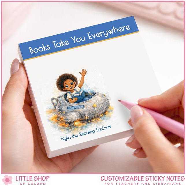 Notas Post-it® Books Take You Everywhere Personalized Book Lover (Subido por el creador)