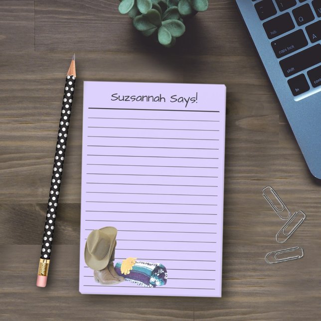 Notas Post-it® Boots rústicos de vaquero Gorra Personalizado azul (Subido por el creador)