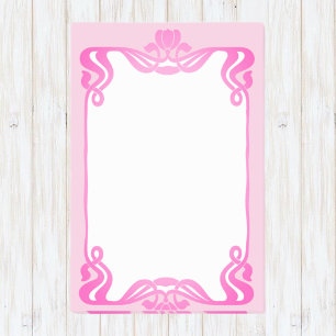Notas Post-it® Borde Art Nouveau Rosa