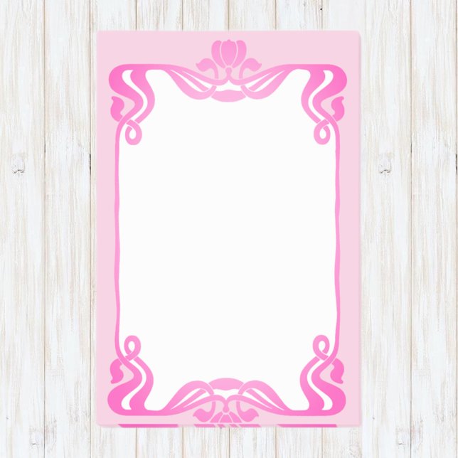 Notas Post-it® Borde Art Nouveau Rosa (Subido por el creador)
