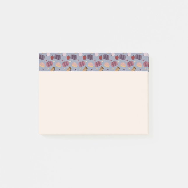 Notas Post-it® Borde de calabaza y tubo Post-it's (Anverso)