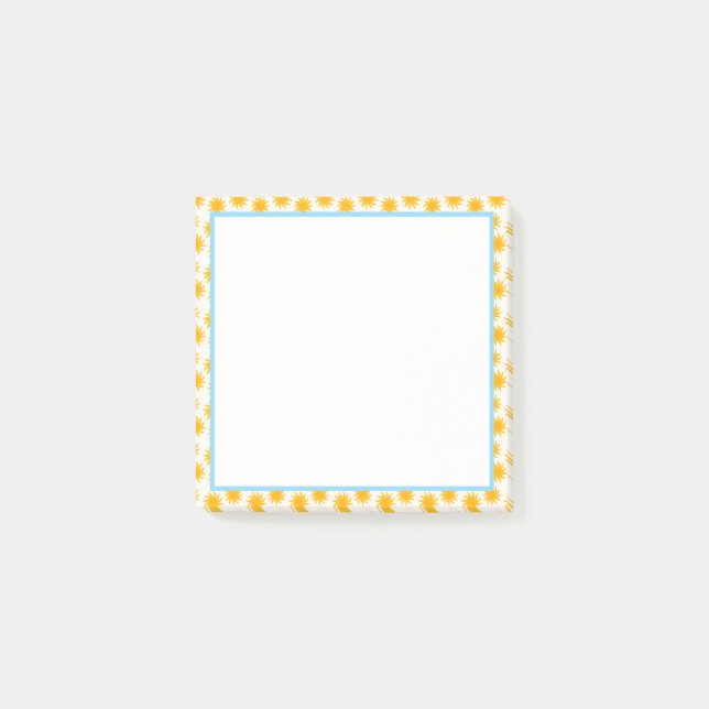 Notas Post-it® Borde de explosión solar azul (Anverso)