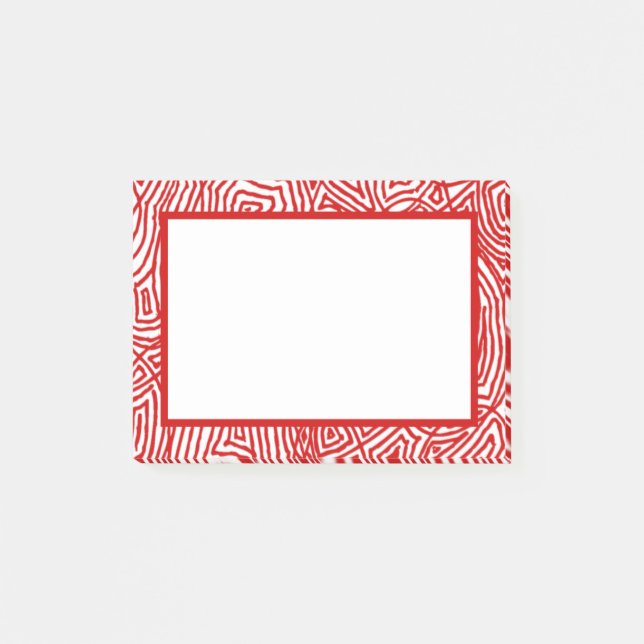 Notas Post-it® Borde de huella digital roja (Anverso)