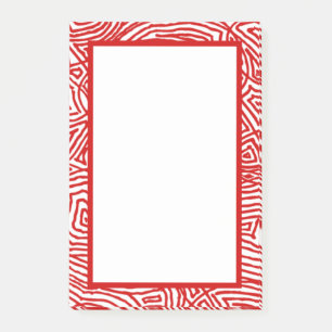 Notas Post-it® Borde de huellas digitales rojo