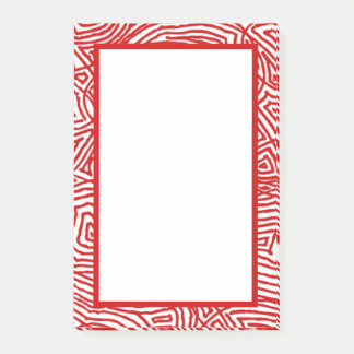 Notas Post-it® Borde de huellas digitales rojo