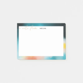 Notas Post-it® Borde parentesco abstracto moderno y guionado