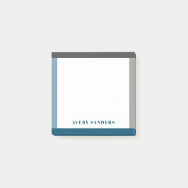 Notas Post-it® Borde sencillo de nombre negrita moderno