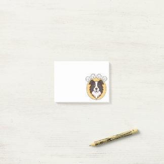 Notas Post-it® Border Collie soñando con ovejas