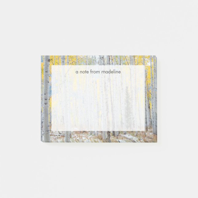 Notas Post-it® Bosque Aspen En Caída (Anverso)