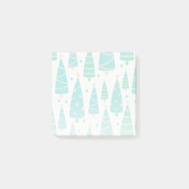 Notas Post-it® Bosque de árboles de Navidad Pastel