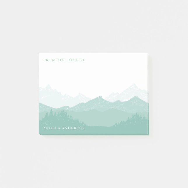 Notas Post-it® Bosque de la montaña con grande conocido (Anverso)