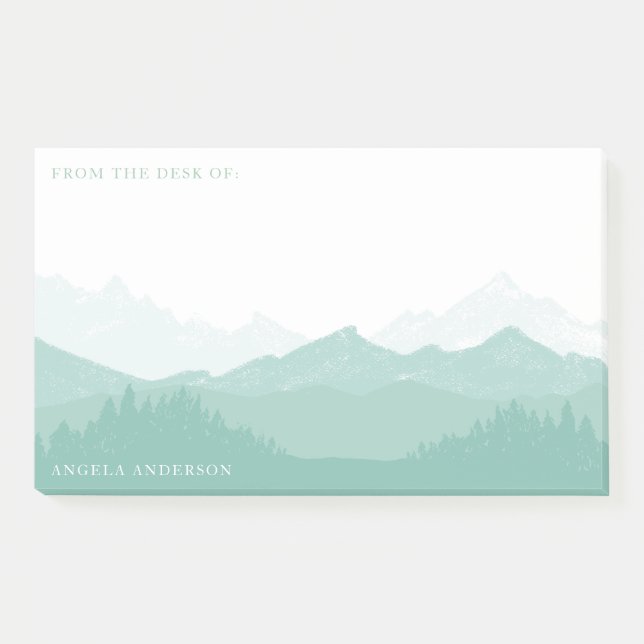 Notas Post-it® Bosque de la montaña con grande conocido (Anverso)