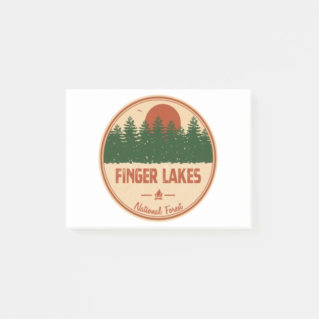 Notas Post-it® Bosque nacional de los lagos de dedo (Anverso)