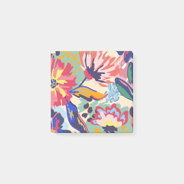 Notas Post-it® Bosque y rosas (Anverso)