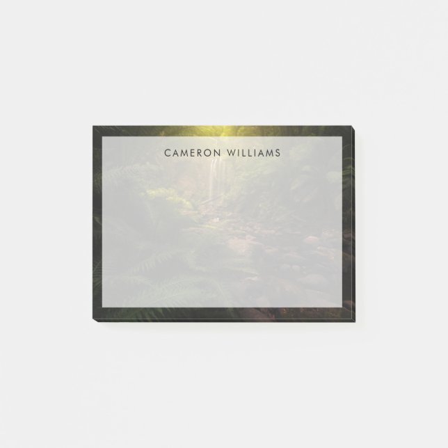 Notas Post-it® Bosques | Cascada con los aspectos más destacados  (Anverso)